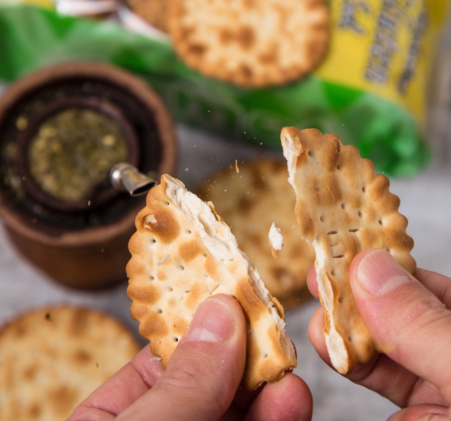 Banner con imágenes de galletas Camet